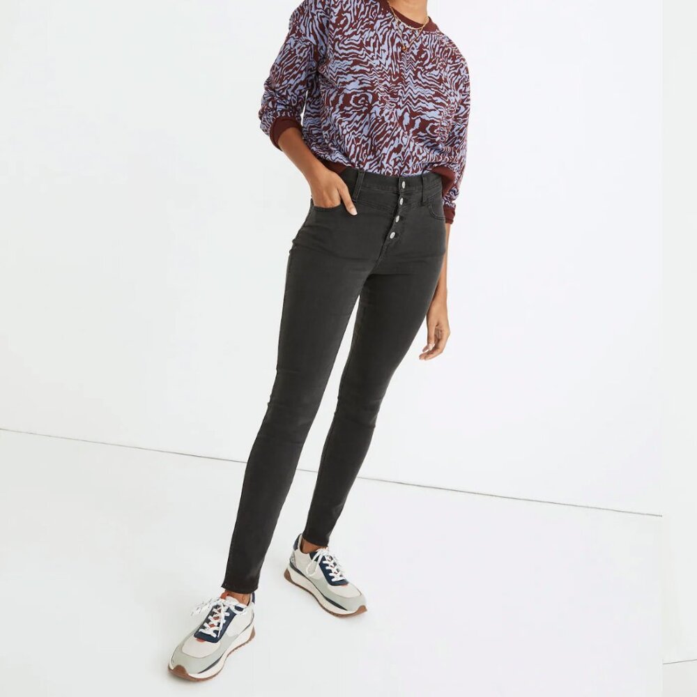 Madewell High-Rise Roadtripper Gray Skinny Jean (29)